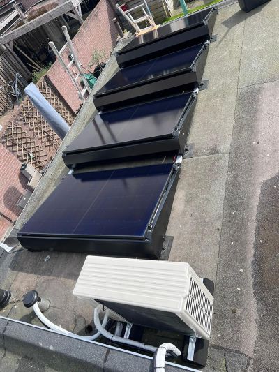 Plat dak opstelling achterkant